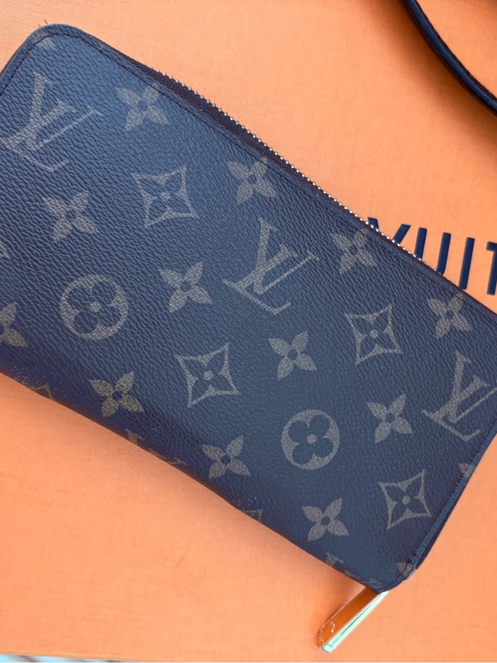 Louis Vuitton Zippy Wallet Monogram Canvas Red Interior